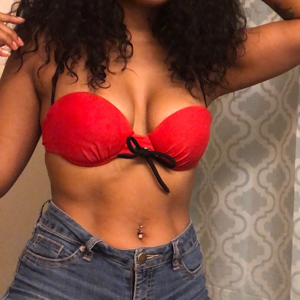 Red Bathing Suit Bikini Top